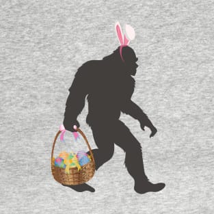 Funny Bigfoot Easter Design with Easter Basket T-Shirt